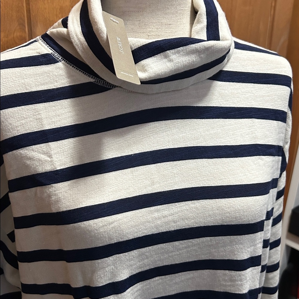 NWT JCrew Vintage Cotton Terry Turtleneck Soft Cottage Preppy Coastal Size XL - Picture 5 of 10